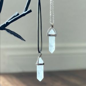 Clear Crystal Quartz Pendant necklace, Crystal Pendant, Crystals, third eye